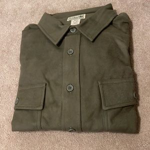 L.L. Bean Men’s Chamois Shirt, Traditional Fit Size XL - Olive Green